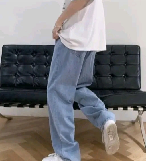 Dexylyxsh mens regular straight denim pants