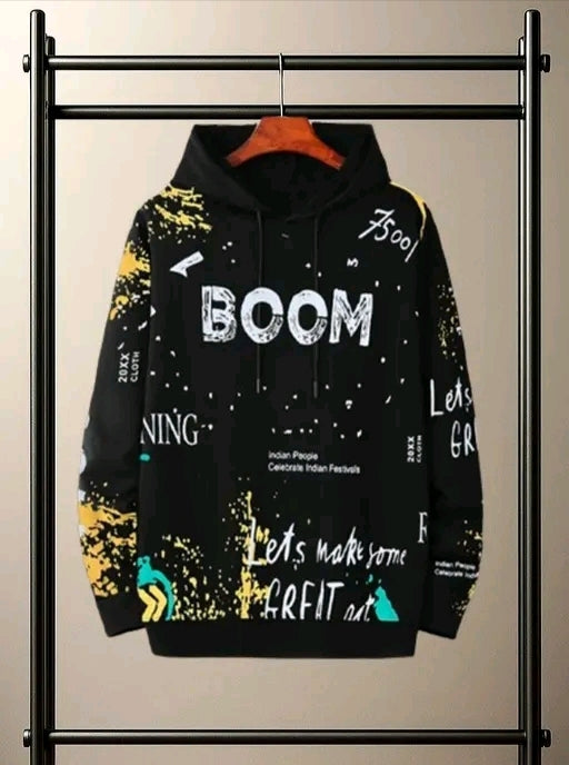 men hooded neck full sleeves sweatshirt