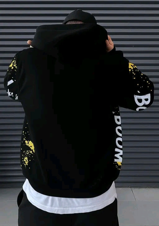 men hooded neck full sleeves sweatshirt