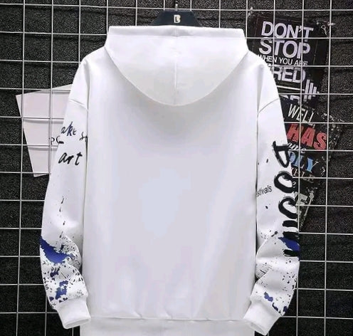 men hooded neck full sleeves sweatshirt