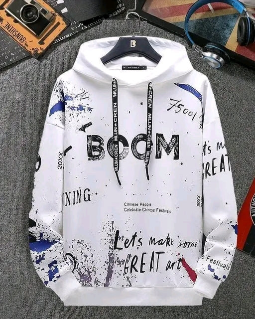 men hooded neck full sleeves sweatshirt