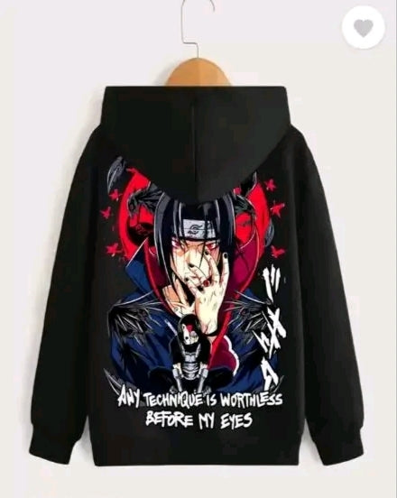 Mens printed anime hoodie