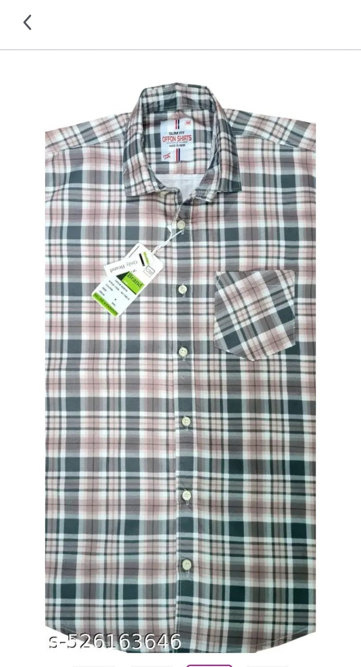Men's casual check shirt